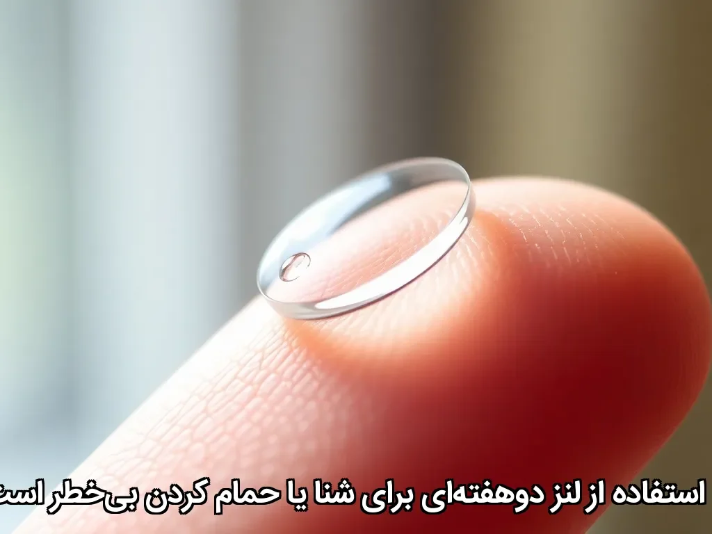 آیا استفاده از لنز دوهفته‌ای برای شنا یا حمام کردن بی‌خطر است؟