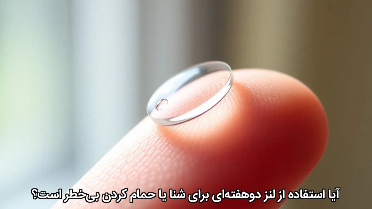 آیا استفاده از لنز دوهفته‌ای برای شنا یا حمام کردن بی‌خطر است؟