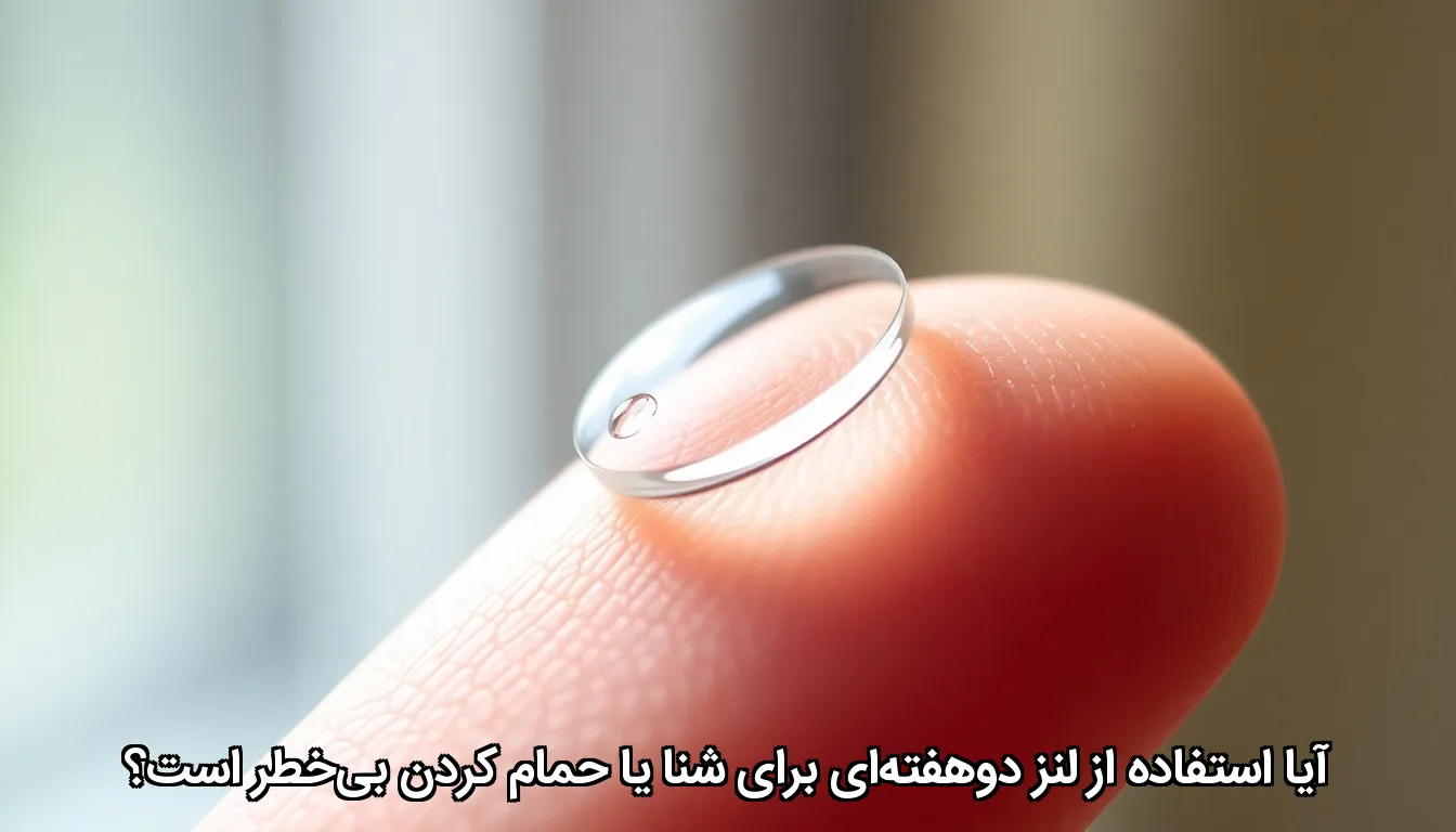 آیا استفاده از لنز دوهفته‌ای برای شنا یا حمام کردن بی‌خطر است؟