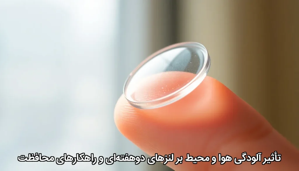 تأثیر آلودگی هوا و محیط بر لنزهای دوهفته‌ای و راهکارهای محافظت