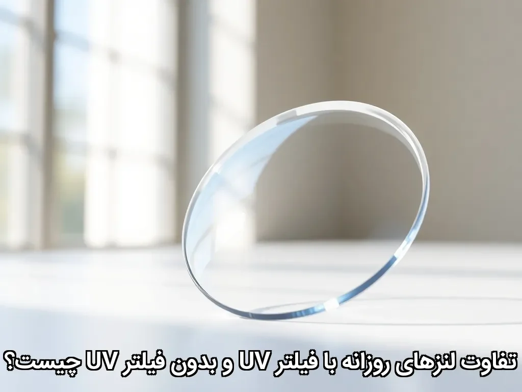 تفاوت لنزهای روزانه با فیلتر UV و بدون فیلتر UV چیست؟