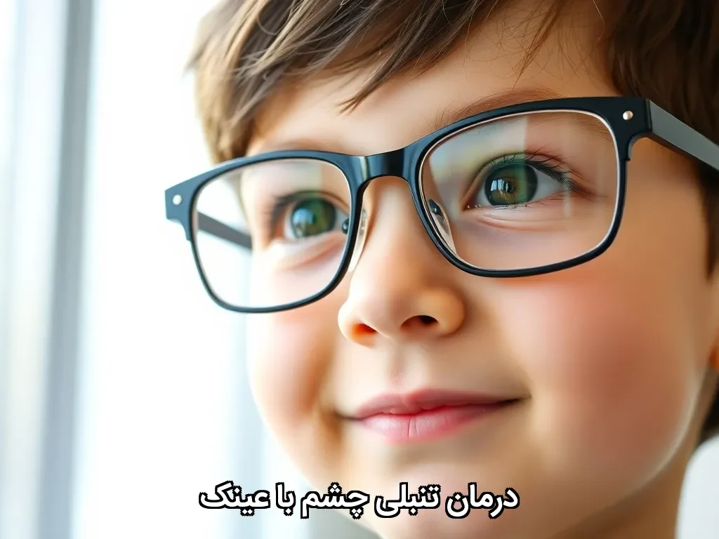 درمان تنبلی چشم با عینک