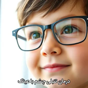 درمان تنبلی چشم با عینک