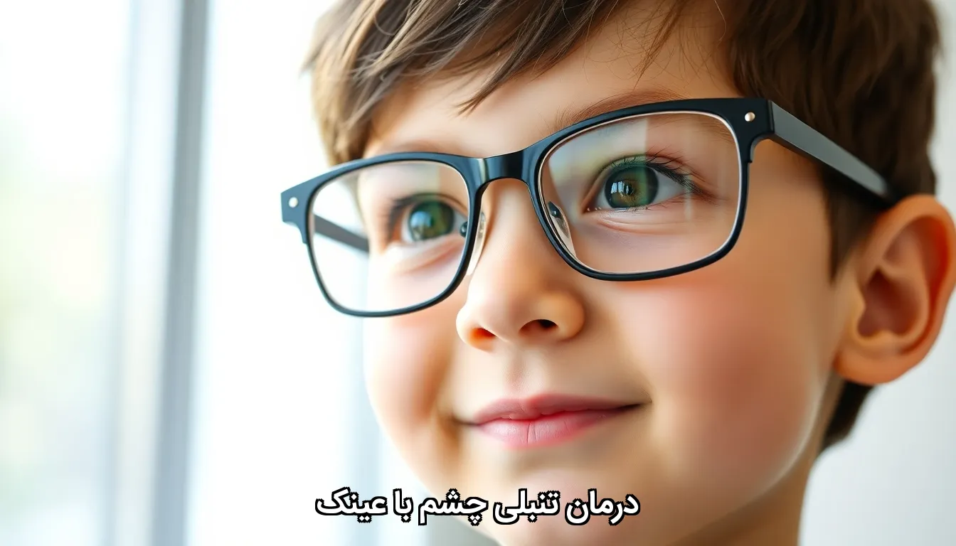 درمان تنبلی چشم با عینک