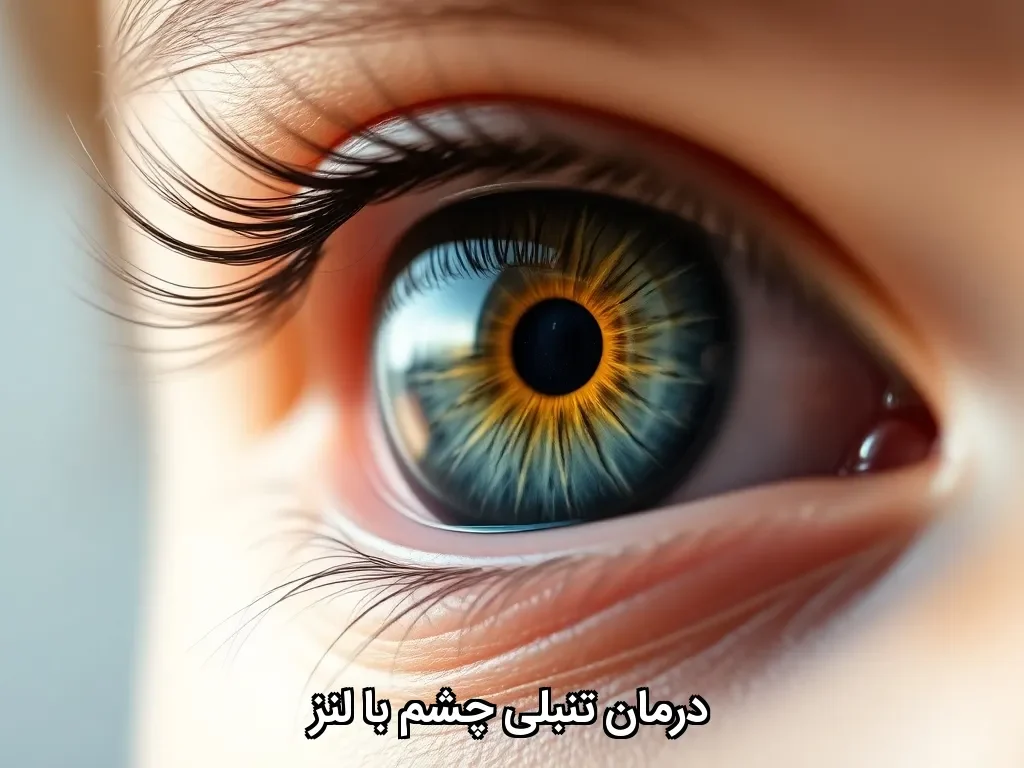 درمان تنبلی چشم با لنز