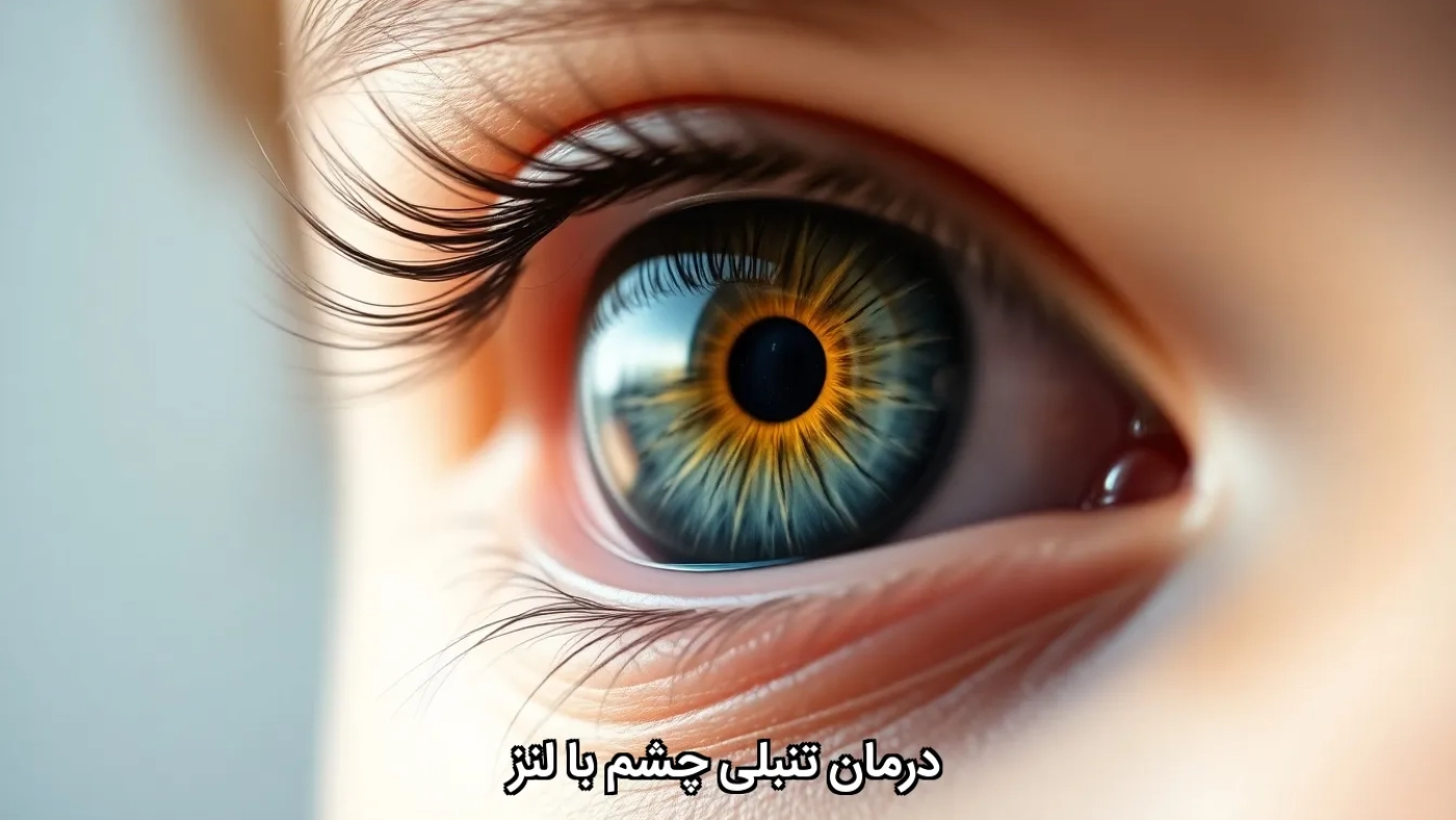 درمان تنبلی چشم با لنز