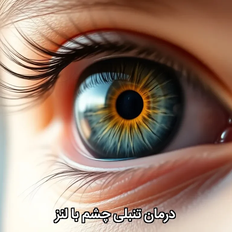 درمان تنبلی چشم با لنز