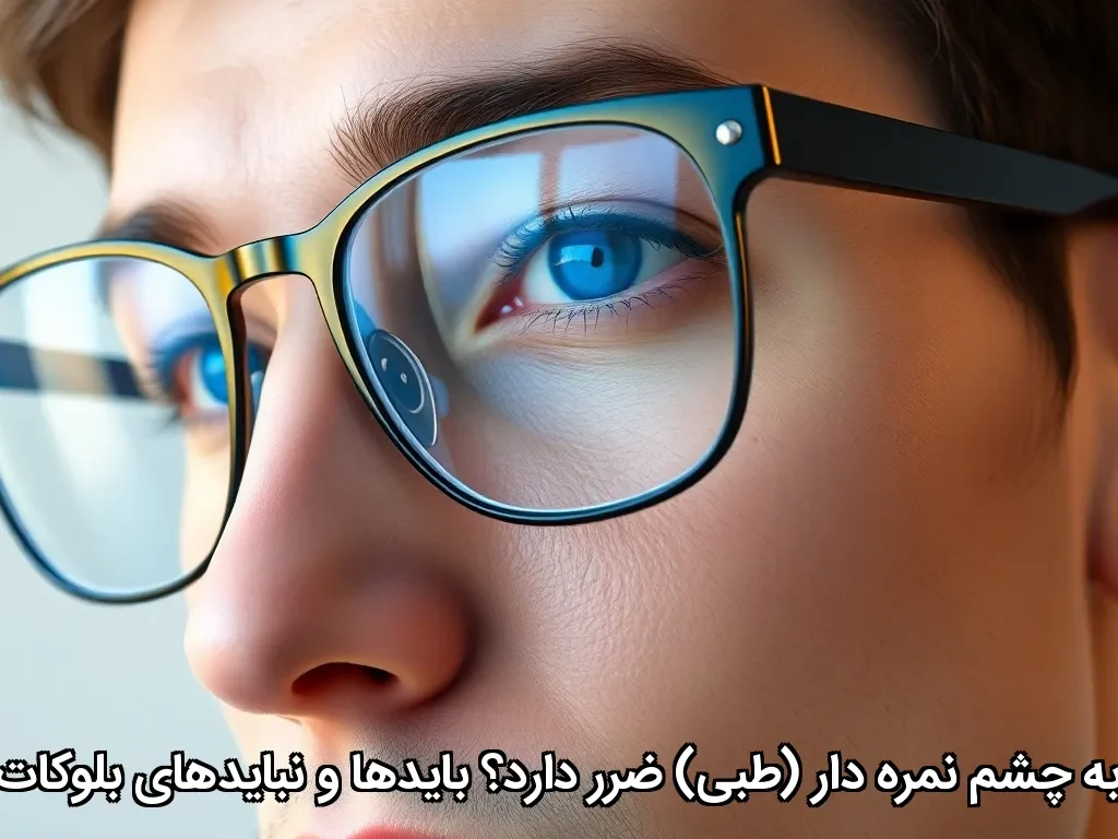 آیا عینک بلوکات به چشم نمره دار (طبی) ضرر دارد؟